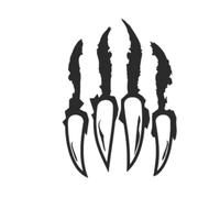 Generic Scary Monster Claw Ripping Vinyl Decal/Sticker Car Van Caravan (Black)