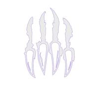 Generic Scary Monster Claw Ripping Vinyl Decal/Sticker Car Van Caravan (White)