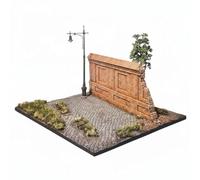 Generic Scene Diorama Brick Wall Model Base With Layered Resin Raised Texture Display Section And Authentic Architectural Details Suitable for Town Conflict