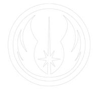 Generic Sci fi 80's Walls Car Decals Sticker Jedi (White)