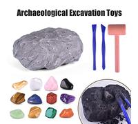 Generic Science Educational Toys Archaeological Excavation Set, Improve Practical Skills and Concentration, Fun Excavation Experiment for Kids, Perfect Budding Scientist (Colorful)