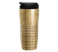 Generic Science Elements Chemistry Coffee Cup Reusable Travel Mug Double Wall Thermal Insulated with Lid Hot Cold Drinks 350ml