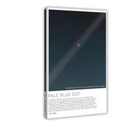 Generic Science Pale Blue Dot Educate Planet Poster Canvas Poster Bedroom Decor Sports Landscape Office Room Decor Gift Frame: 12x18inch(30x45cm)