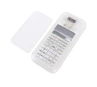 Generic Scientific Calculator Pencil Box/Cover Dust Proof Multi Functional Pen Box/Cover for Students Teachers ABS White