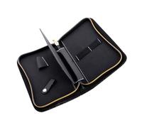 Generic Scissor Shear Holder Pouch Leather Storage Bag Flexible Zipper for Hairdressers Salon Use