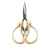 Generic Scissors Retro Swan Shaped Cutting Tools for Sewing and DIY Projects Durable Stainless Steel 1 Unit (Golden Golden Flower)