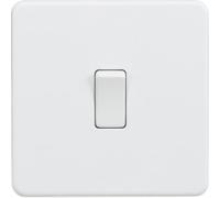 Generic Screwless 10A 1G Intermediate Switch - Matt White