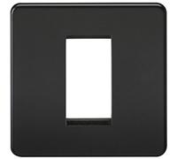 Generic Screwless 1G Modular Faceplate - Matt Black