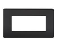 Generic Screwless 4G Modular Faceplate - Matt Black
