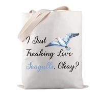 Generic Seagull Whisperer Tote Bag I Just Freaking Love Seagulls Okay Tote Bag Seagull Lover Gift (Love Seagulls tb)
