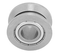 Generic Sealed Ball Bearing V Groove Guide Roller Bearing Low Friction Coefficient for Precision Machinery Heavy Duty Equipment 15x41x20mm