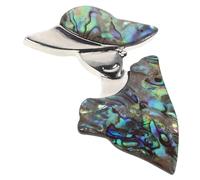 Generic Seashell Alloy Brooch Pin Lightweight Vintage Style for Women Wedding and Party Occasions Simple Mechanism