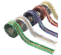 Generic Self-Adhesive Colorful Resin Rhinestone Strips, 5 Pcs Rhinestone Ribbons, 1 Yard Each, Versatile And Fashionable Decoration, For