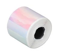 Generic Self Adhesive Round Thermal Sticker Label 30x30mm Direct Thermal Printing for Office and Home Organization - 160 Labels (Colorful)
