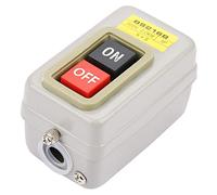 Generic Self Locking 3P On/Off Push Button Switch 110/220/380V 15A Long Lasting Screw Terminals for Motor Control, 1pc for Electrical Circuit