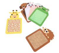 Generic Sensory Tiles for Kids Giraffe Puppy Hedgehog 6 Pcs Tactile Learning Mats for Educational Settings Felt Material