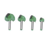 Generic Set of 4 Cove Box Router Bits, High-Performance Tungsten Steel, Round Nose Cutters for Woodworking and Decoration, Various Diameters