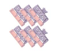 Generic Set of 6 Hair Clips, Perm Rollers, Professional Heat Resistant Hairstyling Tools, Lightweight Hair Rollers, Purple Small