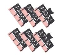 Generic Set of 6 Hair Clips, Perm Rollers, Professional Heat Resistant Hairstyling Tools, Lightweight Hair Rollers, Black Small