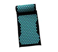 Generic Set of Acupressure Mats Plus Neck Pillows, Also Suitable As Back Mats and Fakir Mats for Improving Sleep and at Home, Black