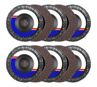 Generic Set Of Ten 10-Pack Flap Discs For Angle Grinder, 3.9 In Sanding Wheels, 60 Grit For Metal Polishing