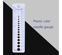Generic Sewing Ruler for Quilting Patch Work, High-Grade Plastic Knitting Needle Gauge Ruler Inch Cm Sizes 2-10mm, Convenient for On-The-Go Crafting