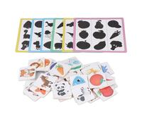 Generic Shadow Matching Cards Educational Memory Game Wood Blocks for 2-4 Year Old Toddlers