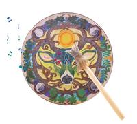 Generic Shaman Hand Drums for Adults, Shaman Drum | 9 Inch Handmade Drum in Deer Head Design - Handmade Sound Healer, Drum for Siberian Ghost Music, Reflection and