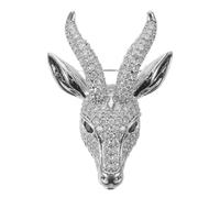 Generic Sheep Lapel Pin, Zinc Alloy Animal Decorative Brooch | Rhinestone Jewelry Brooch for Men, Skeleton Sheep Head Brooch, Retro Blazer Pin, Casual Fashion Accessory