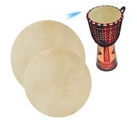 Generic Sheepskin Drum Head 2pcs Consistent Clear Sound Replacement for African Bongo Drums, for African (8.5 inches)