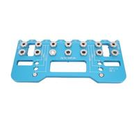 Generic Shelf Pin Drilling Jig, Aluminum Alloy Adjustable Cabinet Handle Install Template, 5mm and 6.2mm Drill Bits Jig for Woodworking & Furniture Drilling