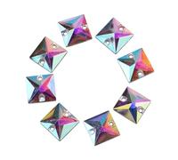 Generic Shiny Crystal Resin Sewing Craft Accessories for Fashion Decoration 200pcs/pack Horse Eye Crystal Flatback for Clothing Shoes Bag Acrylic Resin (10 * 10mm Square)