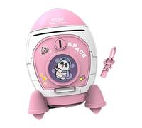 Generic Ship Piggy Bank for Birthday Gifts with Key and Stickers Money Box Decoration, Pink