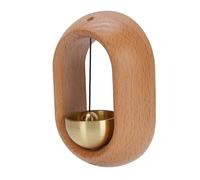 Generic Shopkeepers Bell Beechwood Copper Decorative Wooden Hanging Doorbell Soft Clear Sound Security Alert Elegant Design Walnut Brass Wind for Commercial Spaces