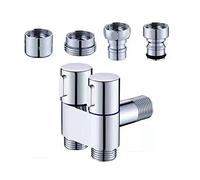 Generic Shower Diverter Valve Angle Valve Water Regulation Body Suitable for Kitchen Toilet Laundry Room, with 3 Spout