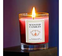 Generic Sicilian Scented Classic Large Jar Single Wick Candle Burns Over 110 Hours Christmas 3 Wick Candle Holder Centerpiece Holder (Red, One Size)