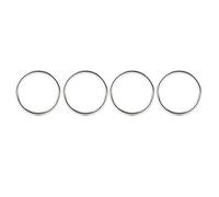 Generic SIKUAI 4 PCS Silver A/C Vent Outer Ring Interior Accessories For Audi A1 S1 8X 2010-2018