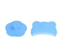 Generic Silicone Baby Scalp Comb Set Soft Sensory Bath Comfortable Newborns Scalp Bath Tool for Cleaning (Blue)