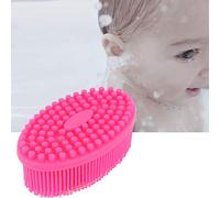 Generic Silicone Baby Sensory Brush Head Massage Bath Hair Washer Comb Tactility Training Tool with Soft Bristles for Sensory Integration Concentration Kids Autism Therapy (Rosy Red)