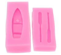 Generic Silicone Boat Shaped Clay Mold with Paddle Design, Sturdy and Safe Chocolate Fondant Mold for DIY Baking and Soap Making, for Professional Cake Shops