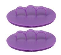 Generic Silicone Body Scrubber, Silicone Scrubber Lathers Well Gentle Massage 2pcs Exfoliating Body Shower Exfoliating Hygienic Bath Loofah Brush