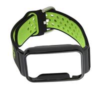Generic Silicone Bracelet Replacement Watch Strap for Bumper for the Race (Black Green + Black Shell)