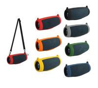 Generic Silicone Case Cover for JBL Charge 5 Bluetooth Speaker - Portable Speaker Case with Shoulder Strap and Carabiner - Black - For Outdoor Activities and Easy Carrying