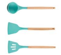 Generic Silicone Cooking Utensils Set 3pcs Spoon, Ladle Slotted Spatula, Heat Resistant Kitchen Gadgets for Non-Stick Cookware and Everyday Cooking