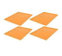 Generic Silicone Dehydrator Mats High Temperature Resistant Food Grade 4 Pcs with Edge for Making Fruit Leathers and Jerky (Orange)