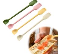 Generic Silicone Double-Headed Spatula, Mini Jar Scraper, Heat Resistant, Small Spatula for Makeup Beauty Products, Household Cooking