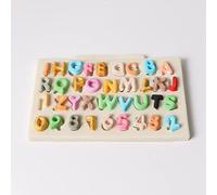Generic Silicone English Capital Letters Number Cake Mold Flexible Baking DIY Tool for Desserts Chocolate Pudding Soap Making - Pink