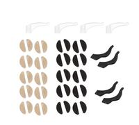 Generic Silicone Eyeglasses Nose Pads and Anti-Skid Nose Pad Set Glasses Legs Covers Black and White for Glasses and Sunglasses