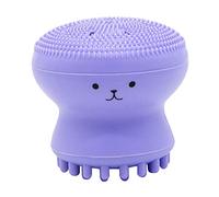 Generic Silicone Face Scrubber Brush Facial Cleansing Brush Exfoliator Face Body Brush Skin Cleansing Silicone Brush Face Massager Suitable for Women Men, light purple