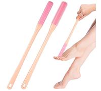 Generic Silicone Foot Scrubber Brush and Replaceable Heads with Long Handle, 2pcs Gentle Toe and Finger Cleaner and Versatile Foot Care for Shower Use for Hard-to-Reach Areas